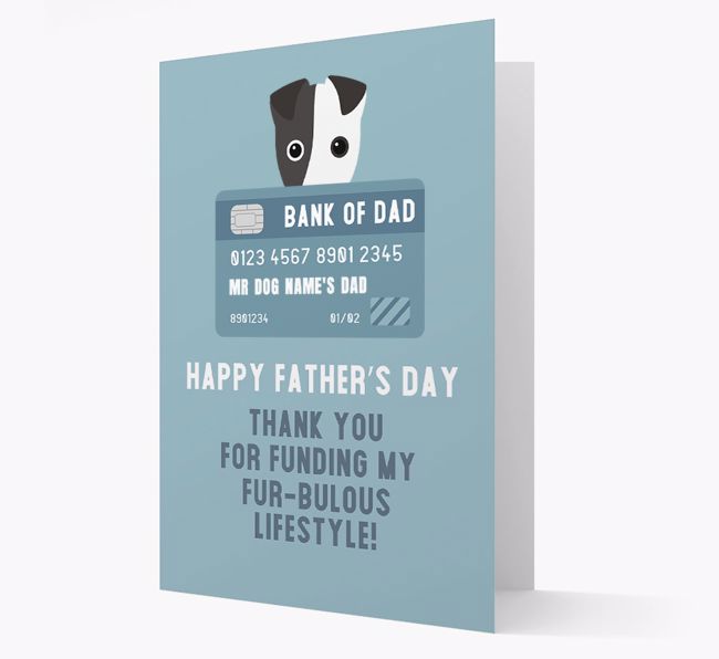 Personalised 'Bank of Dad' Card with {breedFullName} Icon